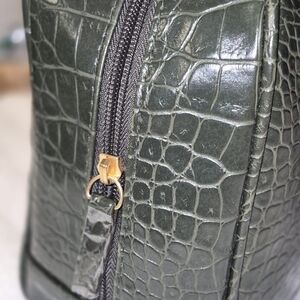 Green Crocodile Embossed Bag